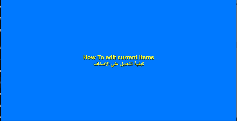 Edit items